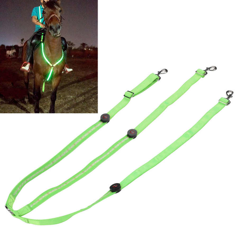 LED Luminous Light Strip Horse Chest Harness Strap Equestrian Supplies Riding Equipment