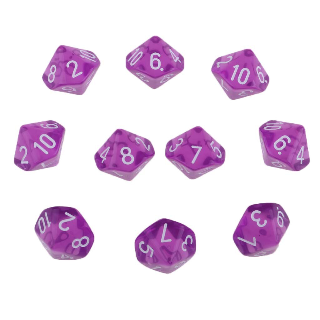 10x plastic dobbelstenen  d10 drinkdobbelstenen voor dnd trpg mtg tafelspellen speelgoed feest