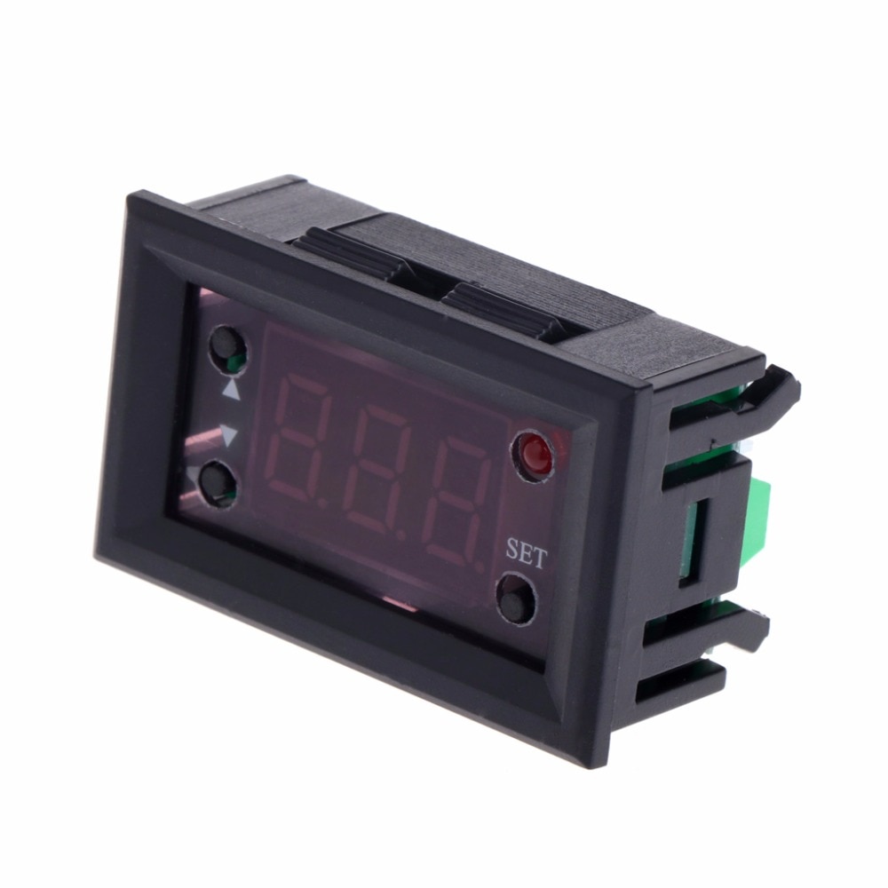Termostato Digital W1218, controlador de temperatura DC 12V para incubadora con sonda roja