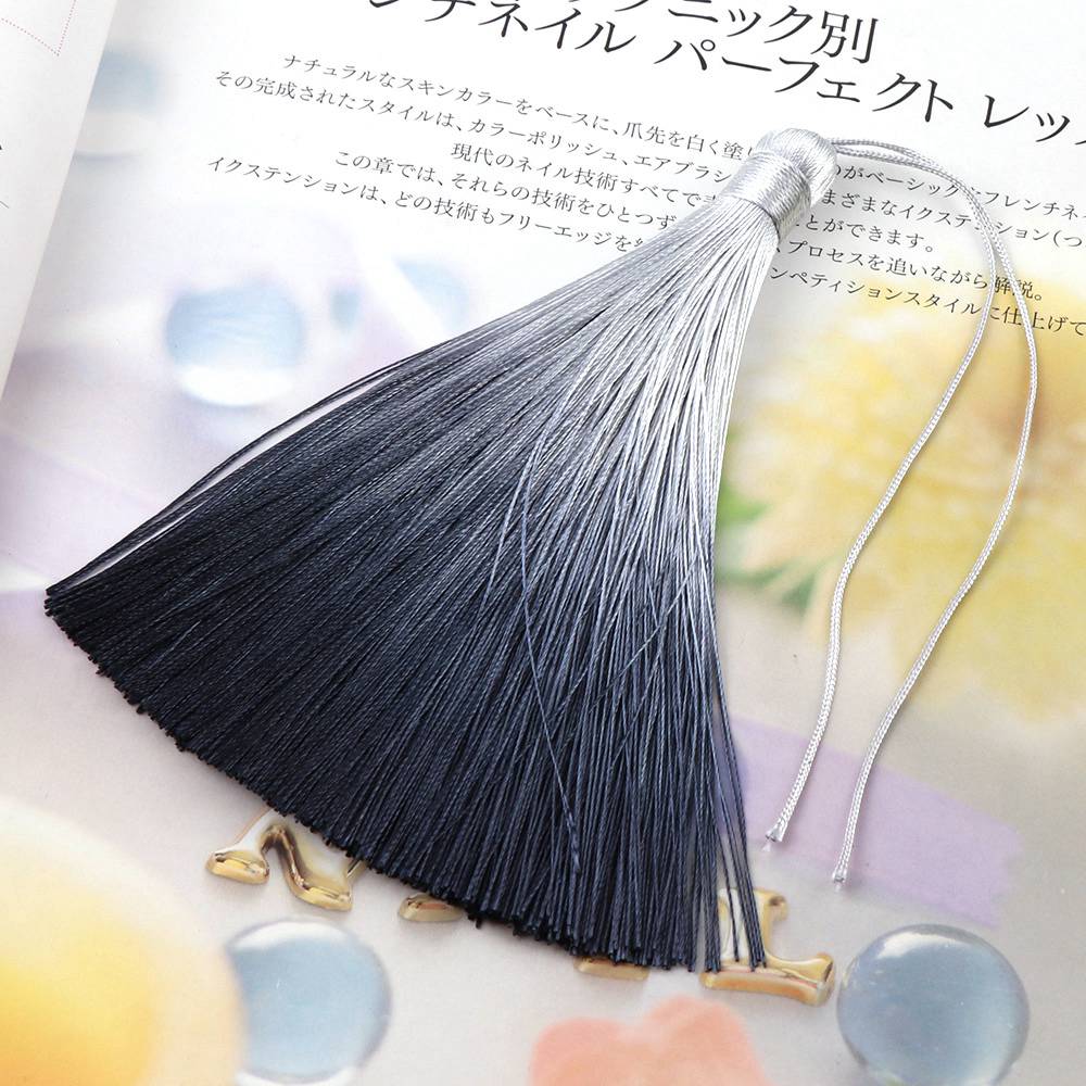 Boucles d'oreilles en Polyester à franges 13cm | 2 pièces, frange pour téléphone portable, bijoux à bricoler, chaîne porte-clés auto-même, boucle d'oreille, pendentif: 12