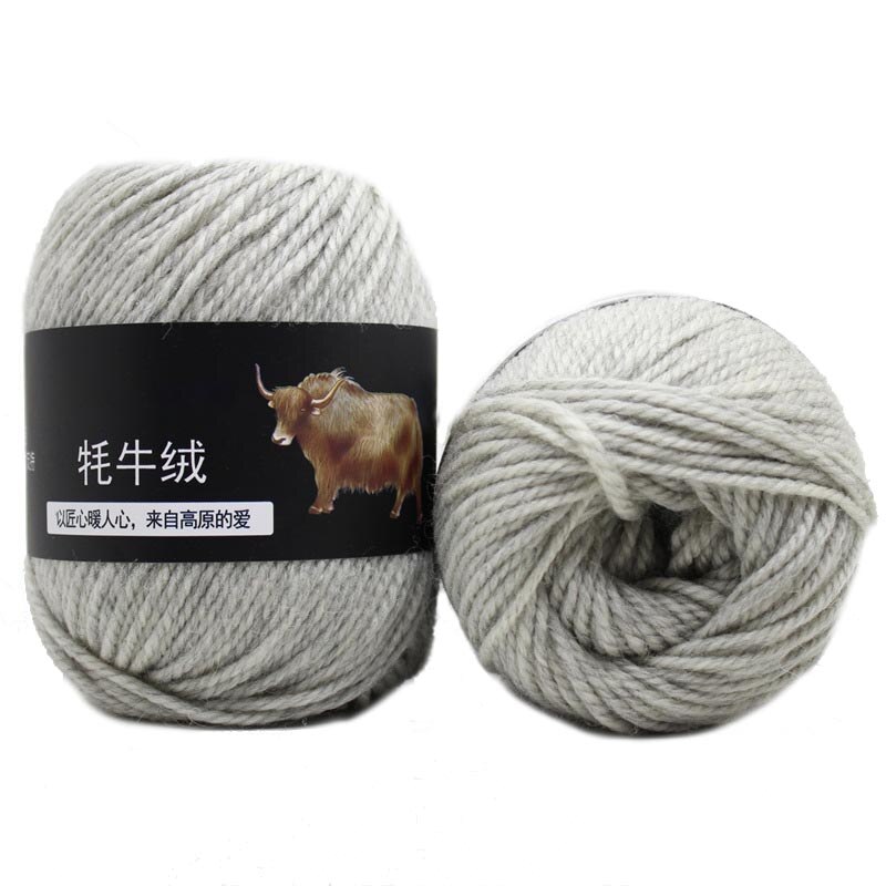 100g virkat garn multicolor handstickning tillbehör mångsidig mjuk tröja mössa halsduk linje färgad längd 300m: Ljusgrått