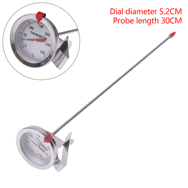 1pc Küchengeräte Sonde Thermometer Milch Kaffee Lebensmittel Fleisch Messgerät Edelstahl Kochte mperatur messer: Grau