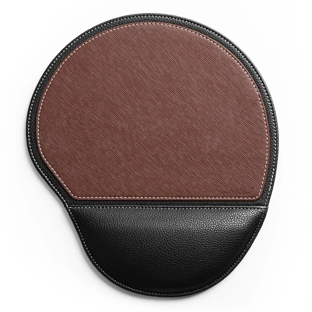 Anti-Slip Wrist Rest Mouse Pad Ergonomic Leather Hand Support Mouse Mat Soft Comfortable Accessories Office: Orange