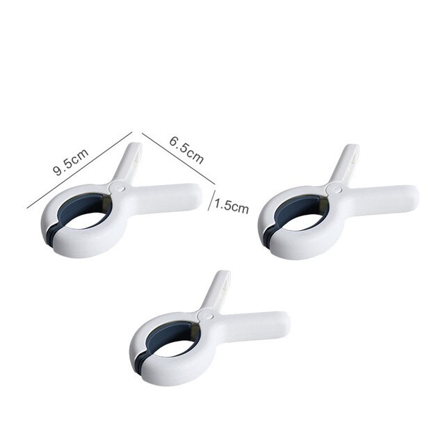 Plastic Laundry Clothes Beach Towel Clip Clothespin Hanger Clothes Strong Spring Clothespin Holder Sealing Clip Home Decoration: Blue-S(3PCS)