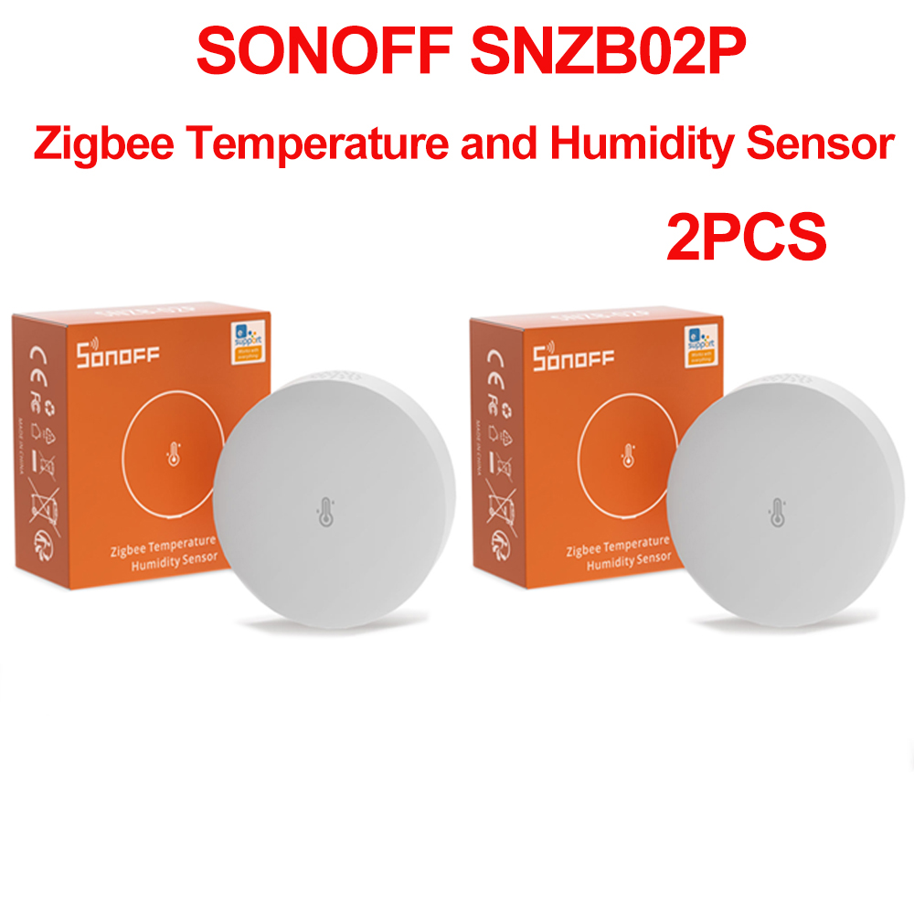 SONOFF SNZB-02P Czujnik temperatury i wilgotności Zigbee Wysoka dokładność i szybkie odświeżanie Kompatybilny z Zigbee 3.0 Komfortowy alarm eWelink: pakiet 2