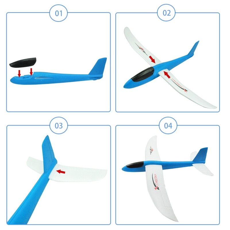 99 Cm Epp Schuim Hand Gooien Vliegtuigen Educatief Apparatuur, Luchtvaart Model Diy Speelgoed 707