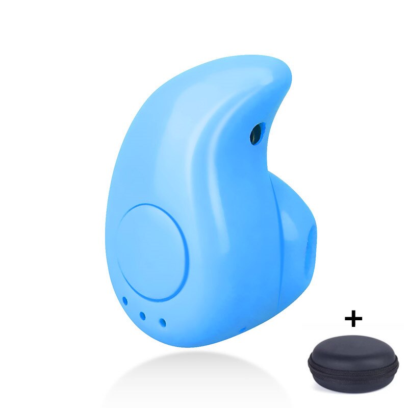 GutsyMan Mini inalámbrico en la oreja auricular Bluetooth S530 manos libres auricular estéreo Bluetooth Auriculares auricular teléfono: Blue With Bag