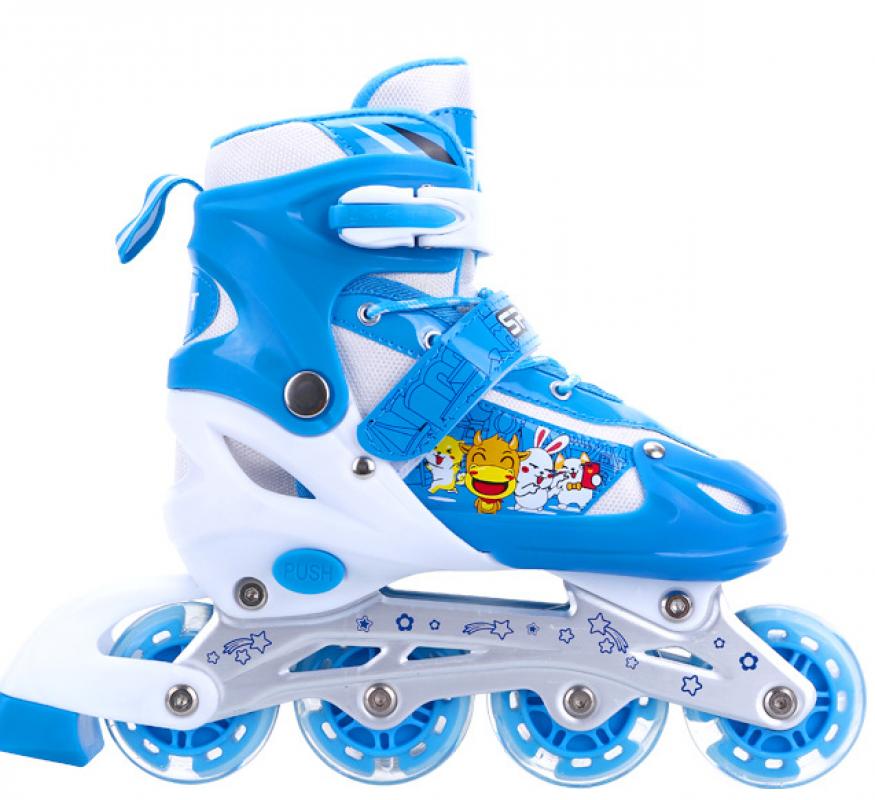 Patines ajustables de 4 ruedas para niños y niñas, patines en línea de PVC para principiantes, de Año ,