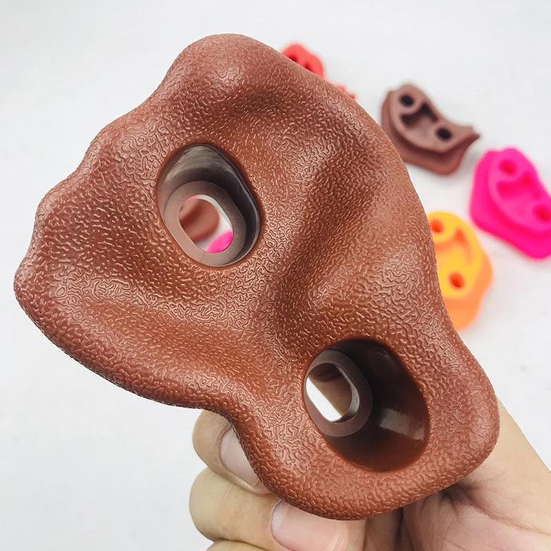 10pcs Plastic Children Kids Rock Climbing Wood Wall W/ Screws Grip Feet Kits Random Stones Color Holds Hand J5C4