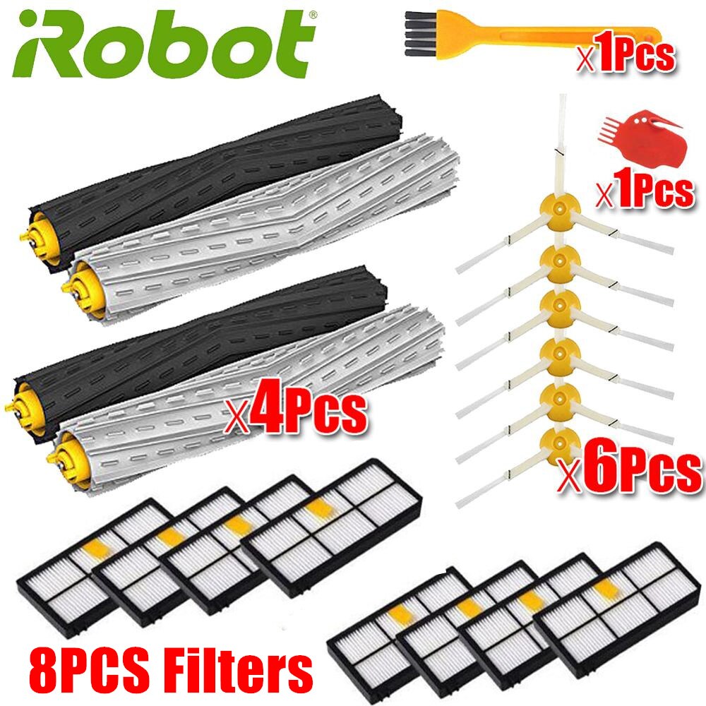 Til irobot roomba dele kit serie 800 860 865 866 870 871 880 885 886 890 900 960 966 980 -  2 2 børster og filtre