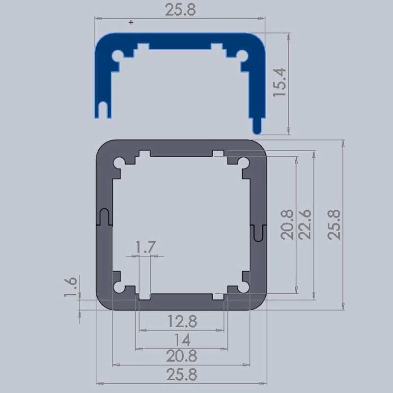 Aluminium Elektrische Doos Diy Instrument Case Kleine Aluminium Doos Voor Elektronische Project 80*25*25 Mm Junction Box industrie Behuizing