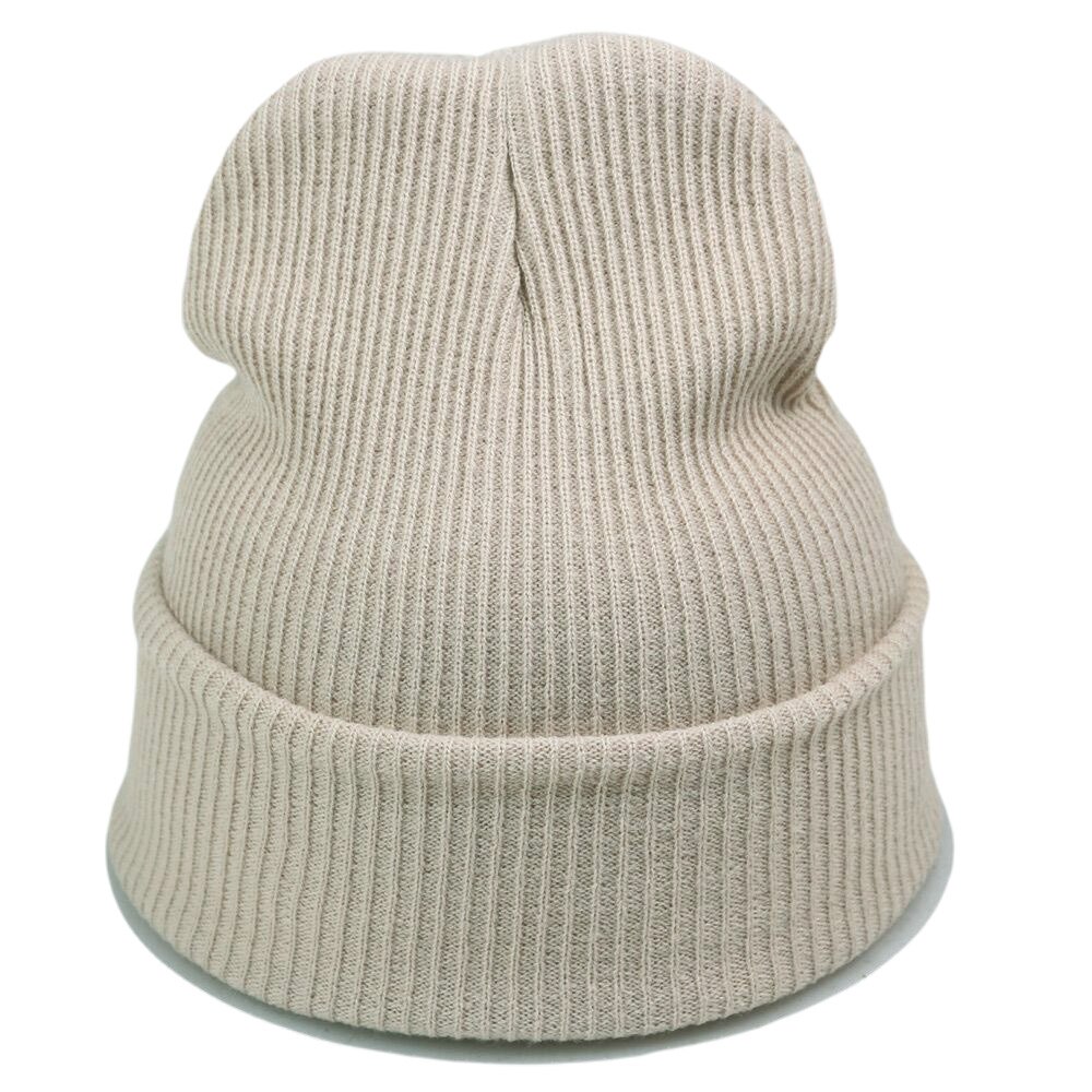 Blank Solid Winter Knit Beanie Hat for Women Men Stretch Soft Stylish Black Orange Yellow Beige Dark Green: Beige