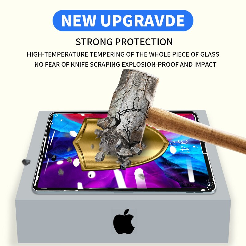 10D Gebogen Rand Screen Protector Voor Apple Ipad Pro 11 Volledige Dekking Tablet Gehard Glas Voor Ipad pro 12.9"