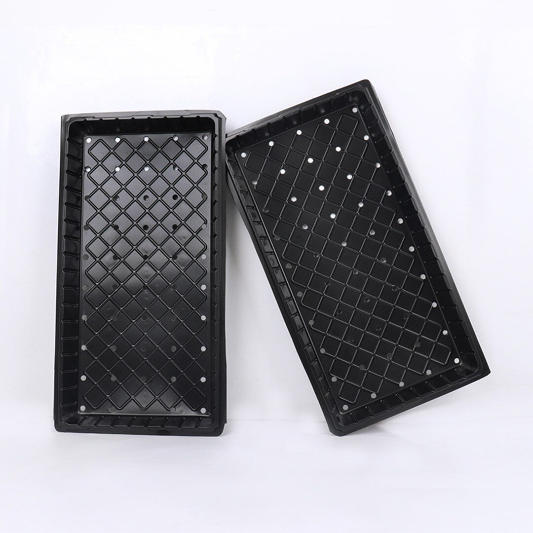 1Pc Plastic Growing Trays Seedling Tray For Greenhouse Hydroponics Plant Germination Nursery Pots With Drainage Holes