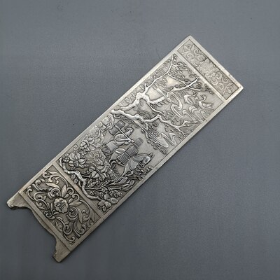 Prachtige Wit Koper Goud En Jade Meisje Lock Stuk Decoratieve Ornamenten