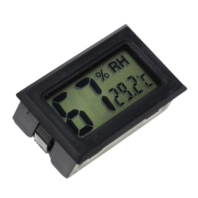 Mini Indoor Digitale Lcd Temperatuur Sensor Elektronische Temperatuur-vochtigheidsmeter Black Indoor Outdoor Temperatuur Tester