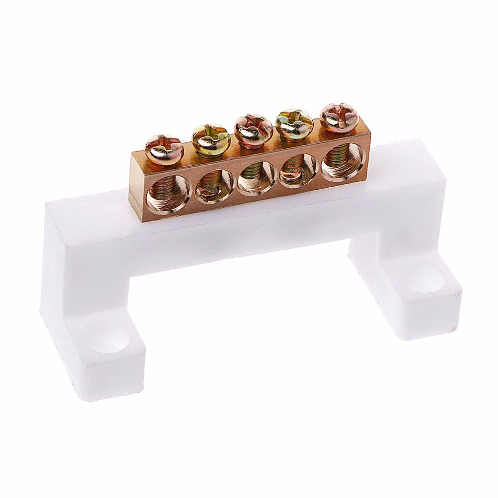 5 Positions Electric Cable Connector Screw Barrier Terminal Strip Block Bar Electrical Equipment
