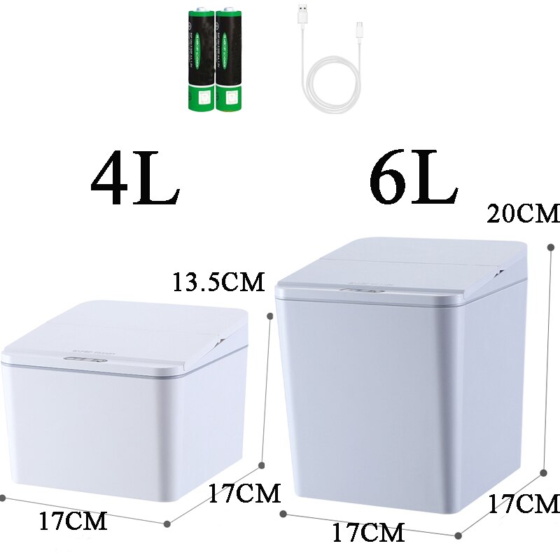 Intelligent Trash Bin Automatic Touchless Trash Can Intelligent Infrared Motion Sensor Garbage Cans Home Desktop Smart Dustbin