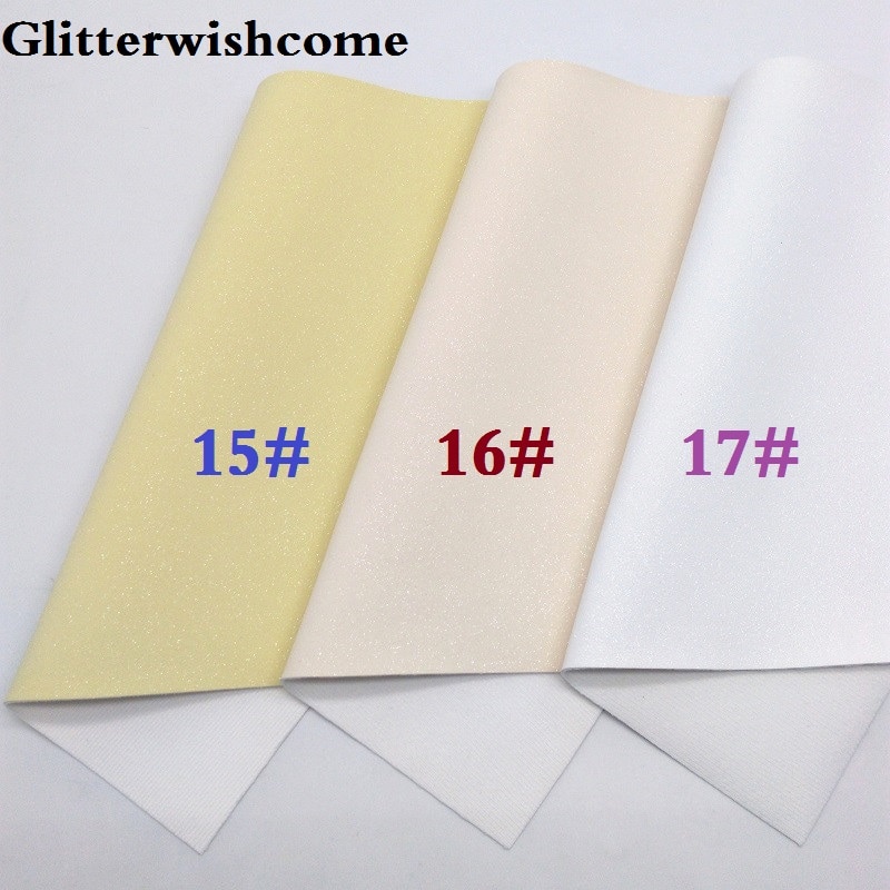 Glitterwishcome 30 x 134cm mini rulle vinyl til sløjfer ruskind glitter læder fabirc imiteret læder lagner til sløjfer , gm209