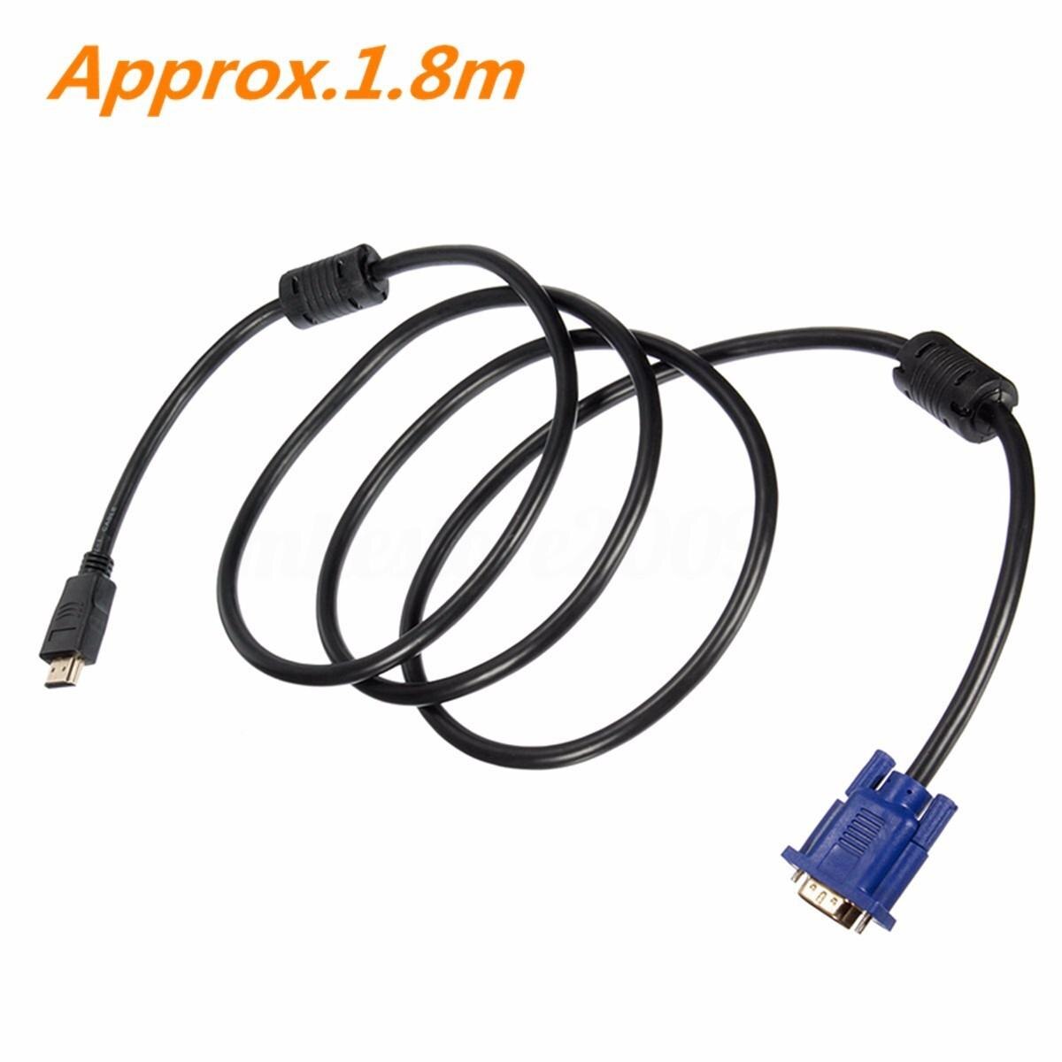 Hobbylane 1.8M Hdmi Naar Vga Kabel Hd 1080P Hdmi Male Naar Vga Male Video Converter Adapter Voor Pc laptop S10 Dmi Naar Vga Kabel D15