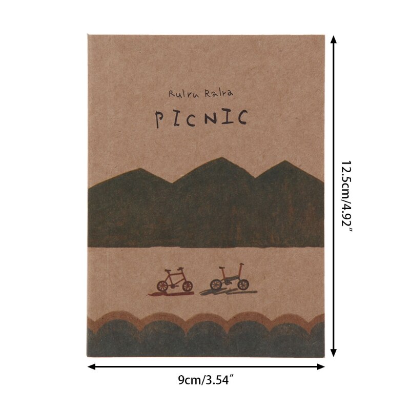 Notebook Blank Page Painting Paper Book Journal Diary Notepad Memo Pads Supplies J78A