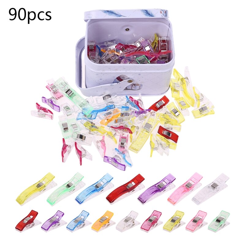 Juego de Clips multiusos para Patchwork, costura, Quilting, ceñido, manualidades, 100 unidades: 11 90pcs