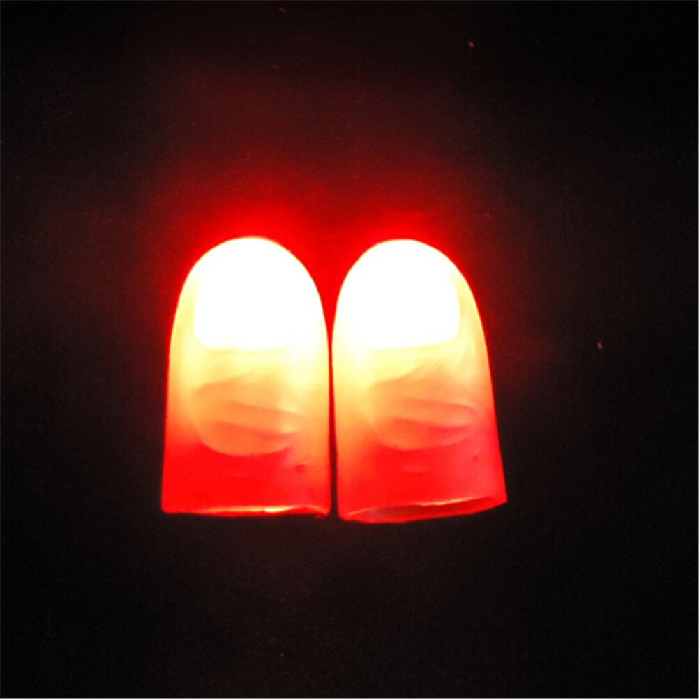 2Pcs Random Novelty Kids Amazing Fantastic Glow Toys Children Luminous Magic Trick Props Funny LED Light Flashing Fingers