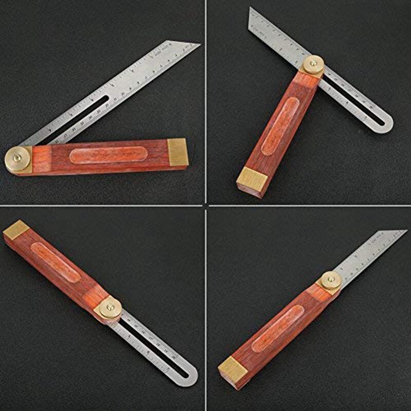9-Inch Sliding T-Bevel with Hardwood Handle T-Bevel Square Multi Angle Adjustable Gauge Ruler Measurement Tool