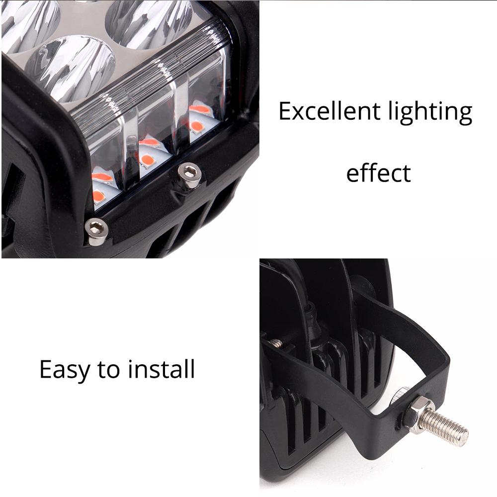 4 tommer 60w arbeidslys spot flom offroad frontlykter strobe kjøring lastebil traktor suv atv pickup bil belysning 12v biltilbehør