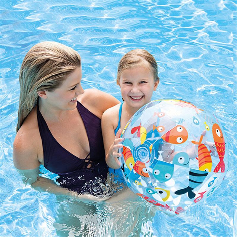 Children Inflatable Water Ball Outdoor Swimming Toy PVC Inflatable Beach Elastic Float Ball Parent Child Interactive Inflatable