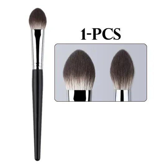 Beauty Smudge Blusher Brush Powder Blush Cream Liquid Blush Makeup Brushes Flat Small Precise Blush Brush Makeup Tools: black