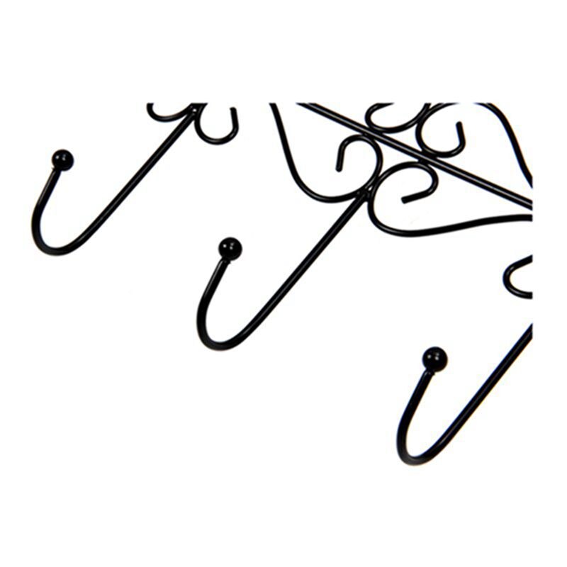 Hthl -5 deurs haken deur garderobekast kapstok haak strip wandgemonteerde garderobe kledinghaken zwart