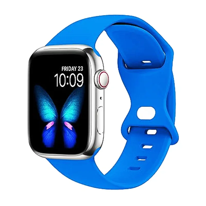 Sportarmband för apple watch-band 44mm 45mm 41mm ultra 2 49mm 40 38/42mm 46mm silikonarmband iwatch-serien 10 7 9 8 6 5 4 3 se: Rökig lila / 14mm