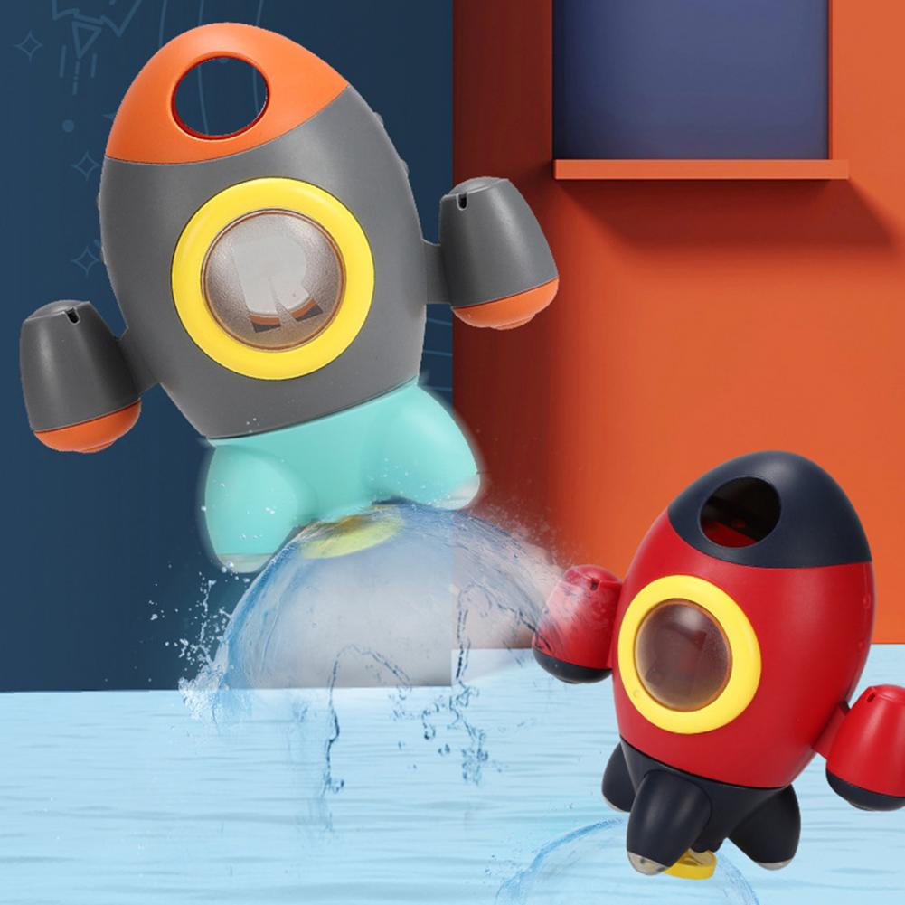 sprühen Wasser Spielzeug Umweltfreundliche Leichte Anti-verformen Rakete-Förmigen Wasser Sprinkler Badewanne Spielzeug Badewanne Spielzeug für freundlicher