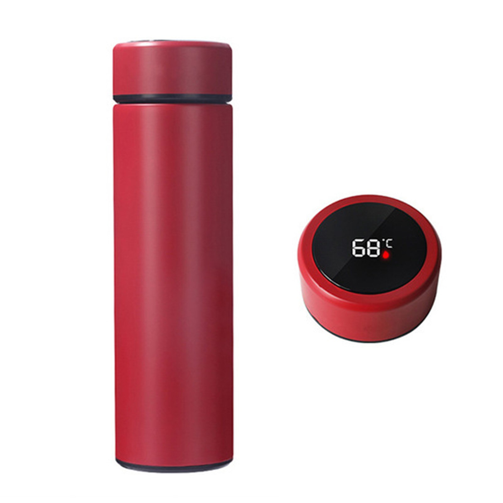 470ml 304 Stainless Steel Thermos with LED Temperature Display for Cold and Beverages Black Golden Red 3 colors: Red