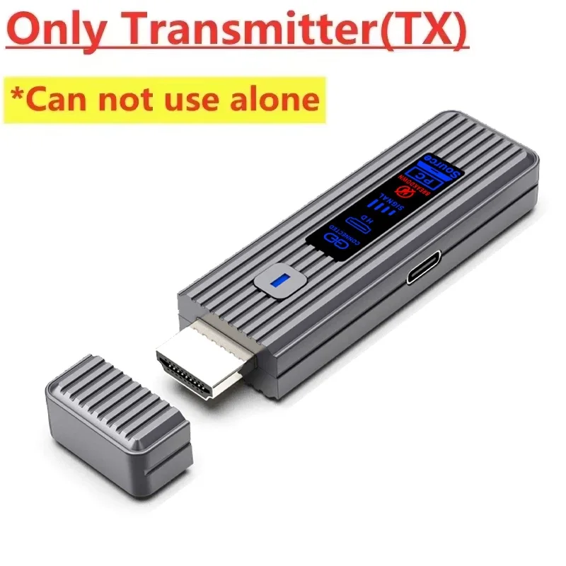 50M Draadloze HDMI Video Zender Ontvanger Kits HDMI Extender Adapter TV Stick Dongle 1080P voor Laptops PC Monitor projector: Blauw