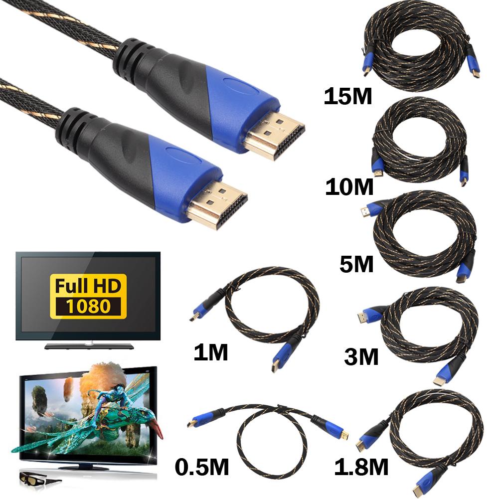 ALLOYSEED Braided HDMI Cable V1.4 AV HD 3D for PS3 Xbox HDTV Meters 1080P 720P Fully HDCP compliant Male to Male HDMI cord