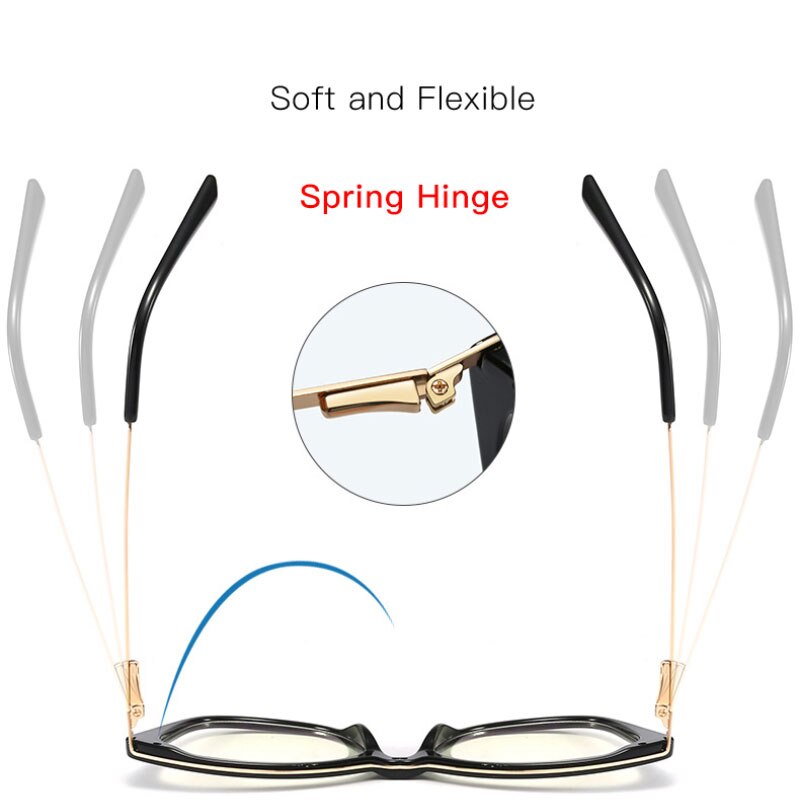 Hotony Blue Light Blocking Women Eyewear Optical Full Rim Female Stylish Woman Eyeglasses Prescription Spectacles