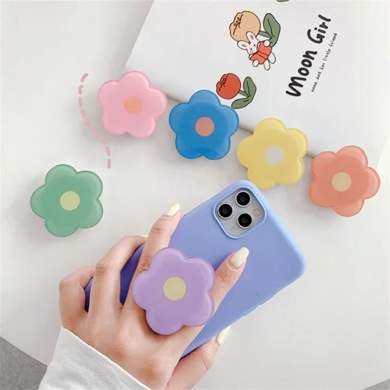 1PC Universele Opvouwbare Telefoon Grip Bloem Mobiele Telefoon Houder Mobiele Griptoks Mini Vinger Ring Stand voor Meisje Vrouwen Kickstand