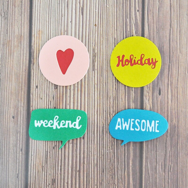 Happymems tags metal skære dies scrapbooking diy papir håndværk etiket dør til bryllup dekoration kærlighed die cut