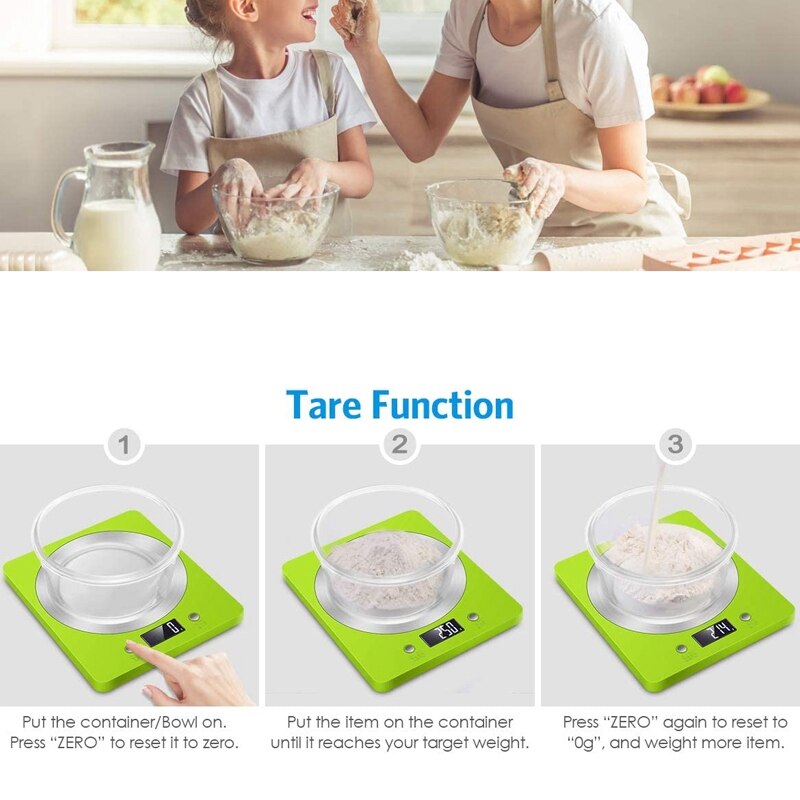 Kitchen Scale Food Flat Household Electronic Kitchen Scale Kitchen Scale Food Scale Flour Scale (No Battery)