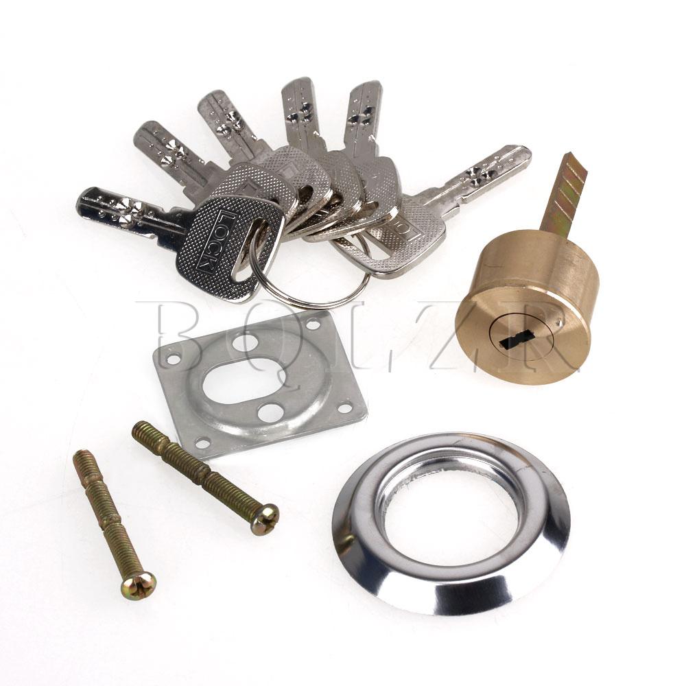 BQLZR Euro Single Copper Round Profile Rim Cylinder Lined Keyed Door Lock Replacement