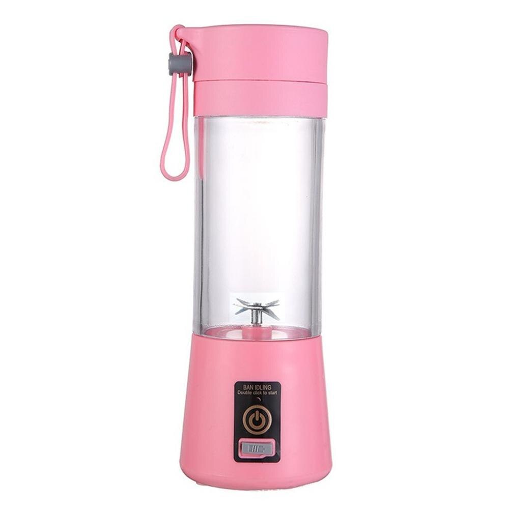 Draagbare Juicer Elektrische Usb Oplaadbare Smoothie Blender Machine Mixer Mini Sap Cup Maker Snelle Blenders Keukenmachine: pink