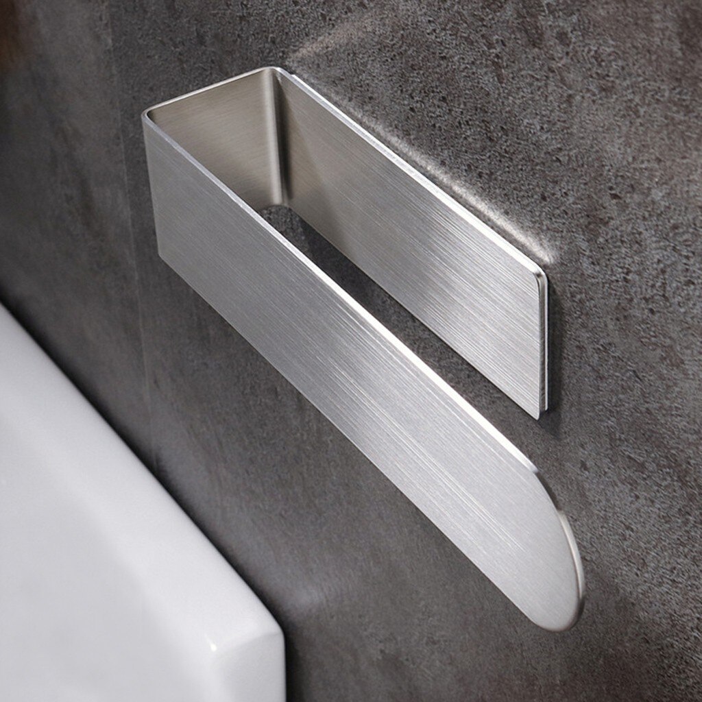 Handdoek Houder Badkamer Handdoeken Rack Hanger Zwart Zilver Rvs Muur Opknoping Handdoek Bar Organizer Keuken Opslag Plank