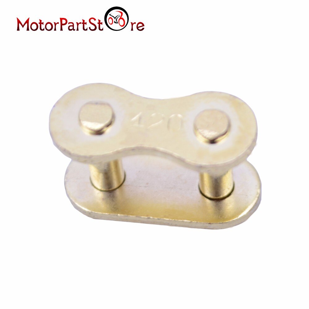 2pcs Gold 420 Joining Drive Chain Split King Link for Pit Dirt Bike ATV Quad Motorcycle Motocross Part D15