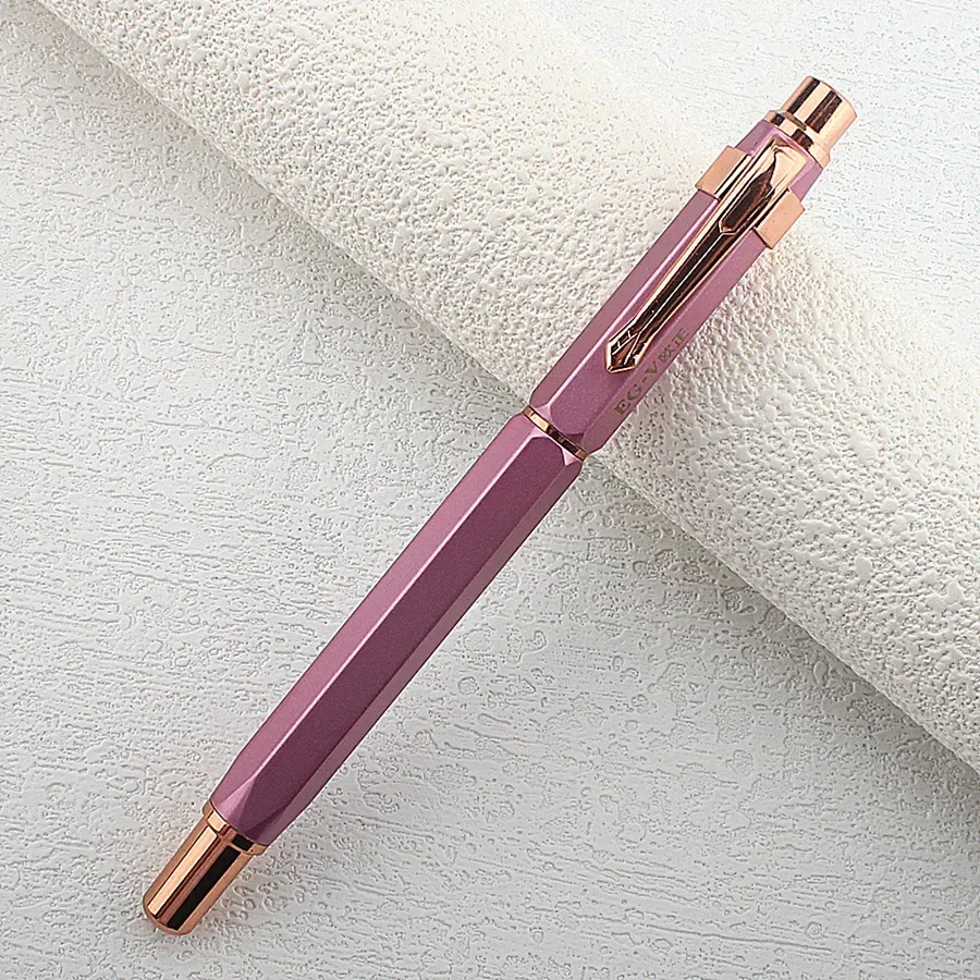 Pluma estilográfica de lujo para estudiantes, bolígrafos elegantes EF de 9189 MM, Punta extrafina, bolígrafos de escritura, papelería, suministros escolares de oficina, 0,38: Rojo