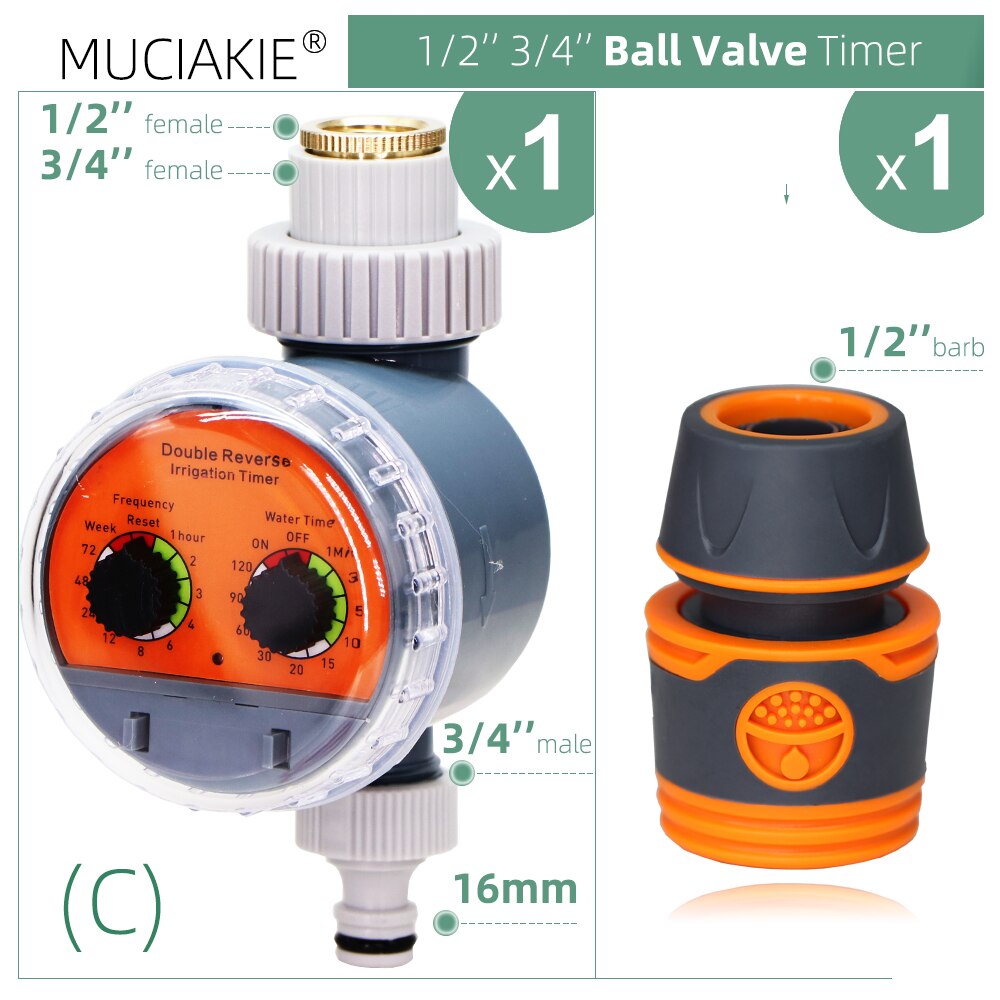 Garden Watering Timers Intelligence Ball Valve Drip Controller Timing Irrigation Device for Lawn Courtyard Greenhouse Tap Hose: C