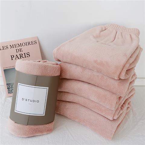 Schlaf Unterseite knapp Gedruckt Freizeit schick Flanell Weiche Warme Bequeme Frauen Koreanischen Stil Winter Schlafanzug Hosen Nachtwäsche Ulzzang: Rosa / XL