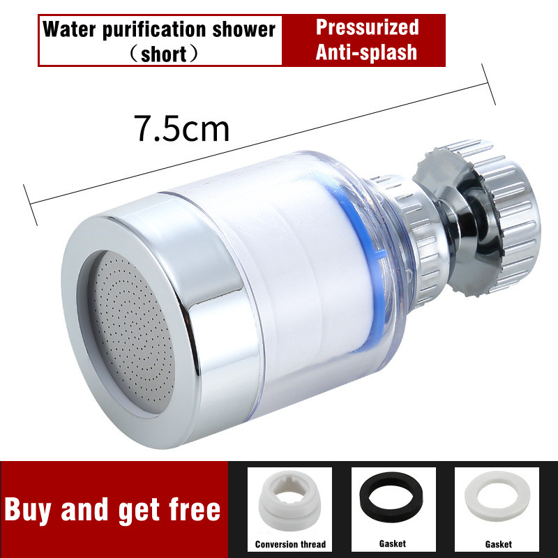 Keuken Water Kraan Onder Druk Waskolf Filter Verwijderen Chloor Heavy Metal Gefilterd Voor Hard Water Bad Filtratie Purifier: WIT