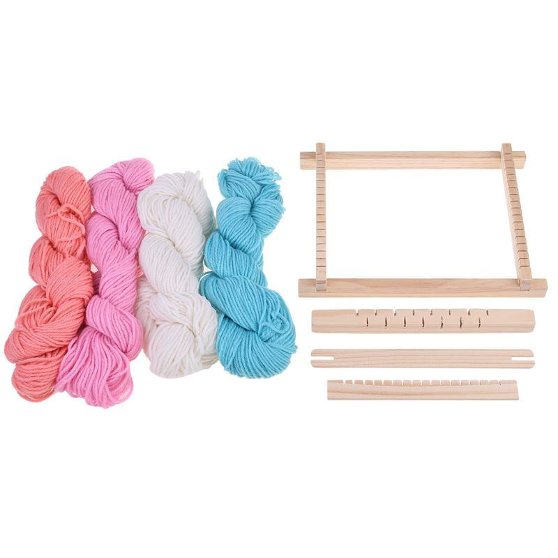 Wood Knitting Weaving Loom Tapestry Yarn Kit Handloom Machine DIY Handmade Tool for Beginners